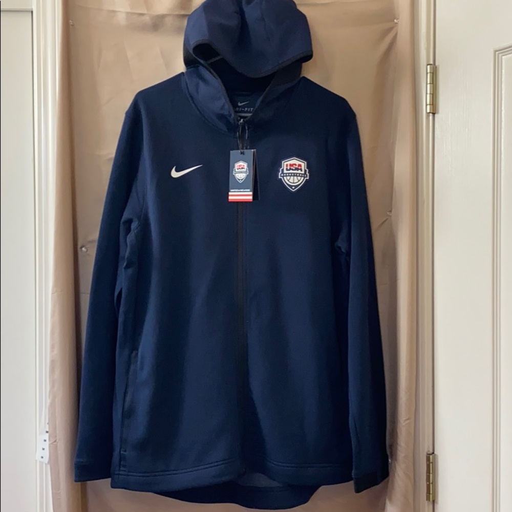 Nike Men's Navy Blue Full-Zip Hoodie Jacket